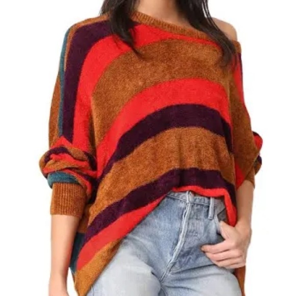 Free people all about you striped soft pullover sweater - Picture 3 of 9